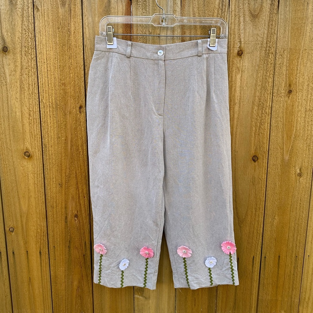 Vintage Harvé Bernard Flower Pants Size 10P